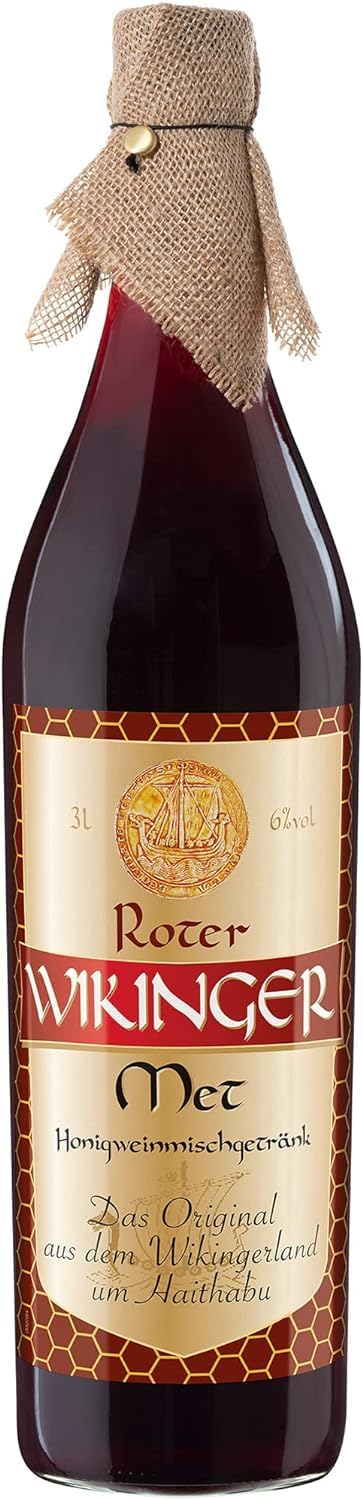 Wikinger Roter Met, Honigwein Fruchtig-Aromatisch, 3 L Magnum, 6% vol.