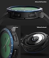 Vista 6 de Ringke [Air Sports + Bezel Styling] Compatible with Samsung Galaxy Watch 4 40mm, Flexible Shockproof TPU Case with Adhesive Aluminum Frame Ring