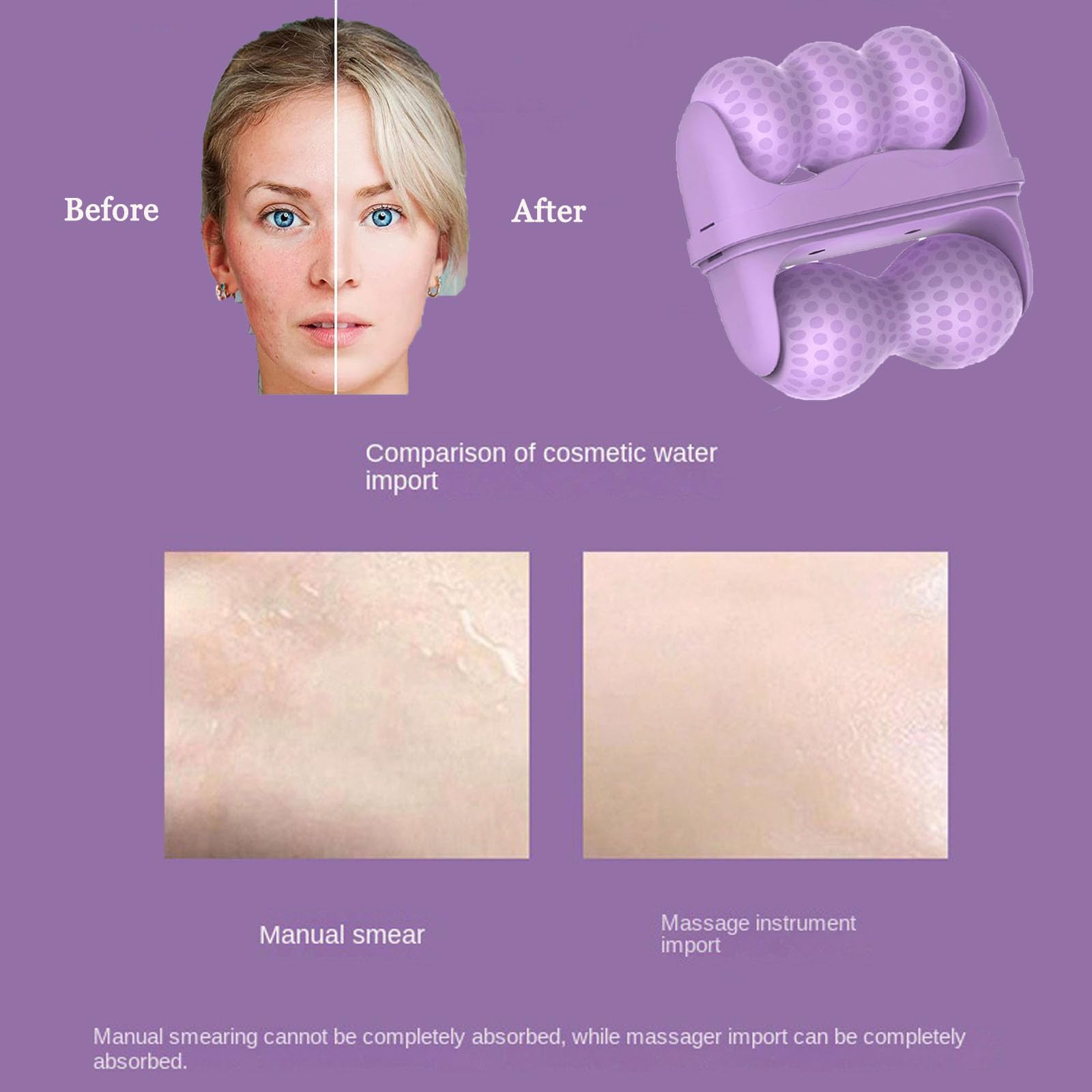 Eisroller für Gesicht Frauen - 2 in 1 Gesichts-Eisroller für Gesicht & Augen Schwellungen, Gua Sha Gesichtswerkzeuge für Gesichtsmassage, Body Minor Cold Compress