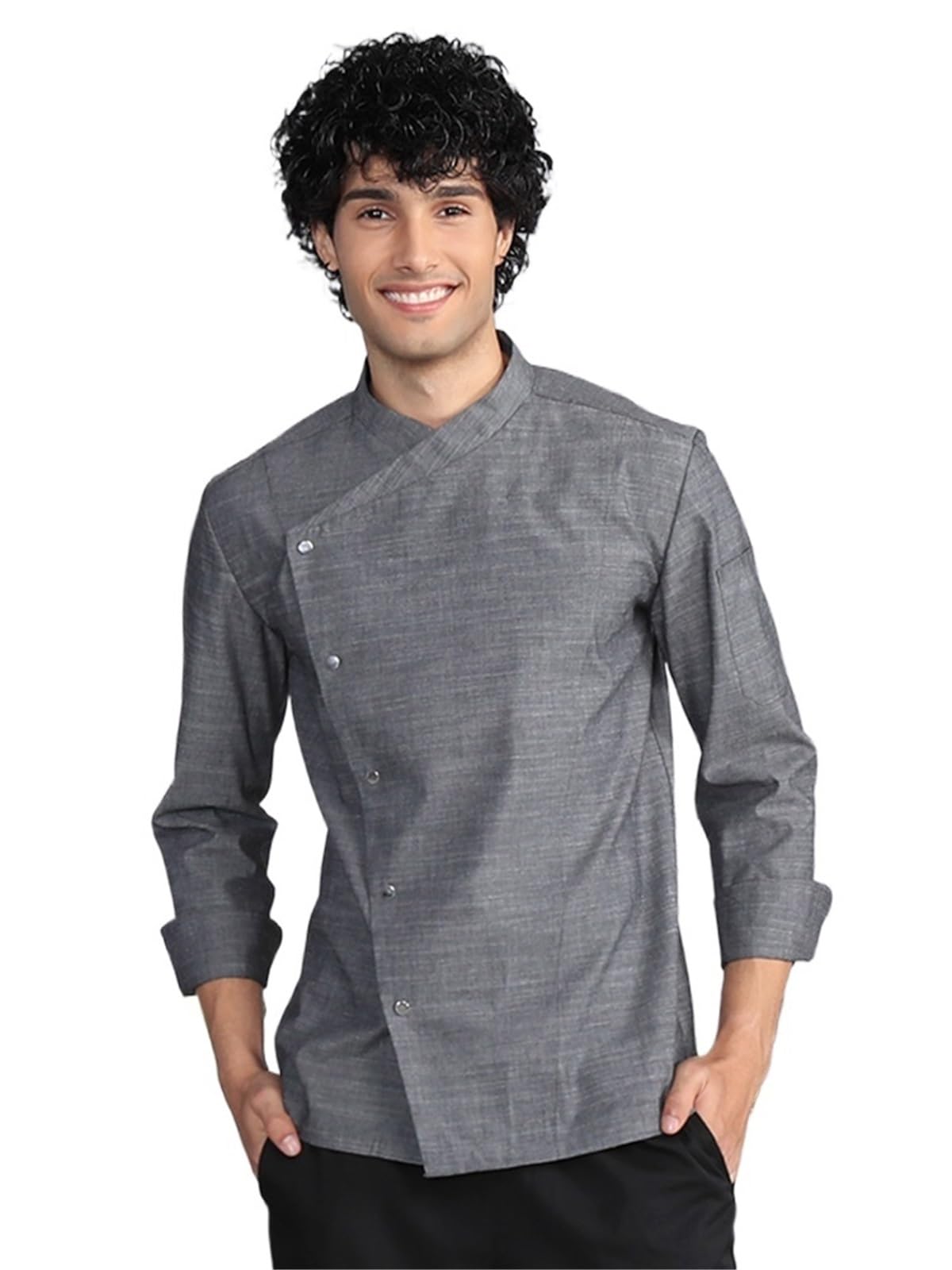 Chaqueta Cocina Hombre Chaqueta de chef for hombre, uniforme de cocina for hotel, camisa de cocinero de verano for hombre, panadería, cafetería, mono de manga corta for mujer, camarero(Ivory,XXL)