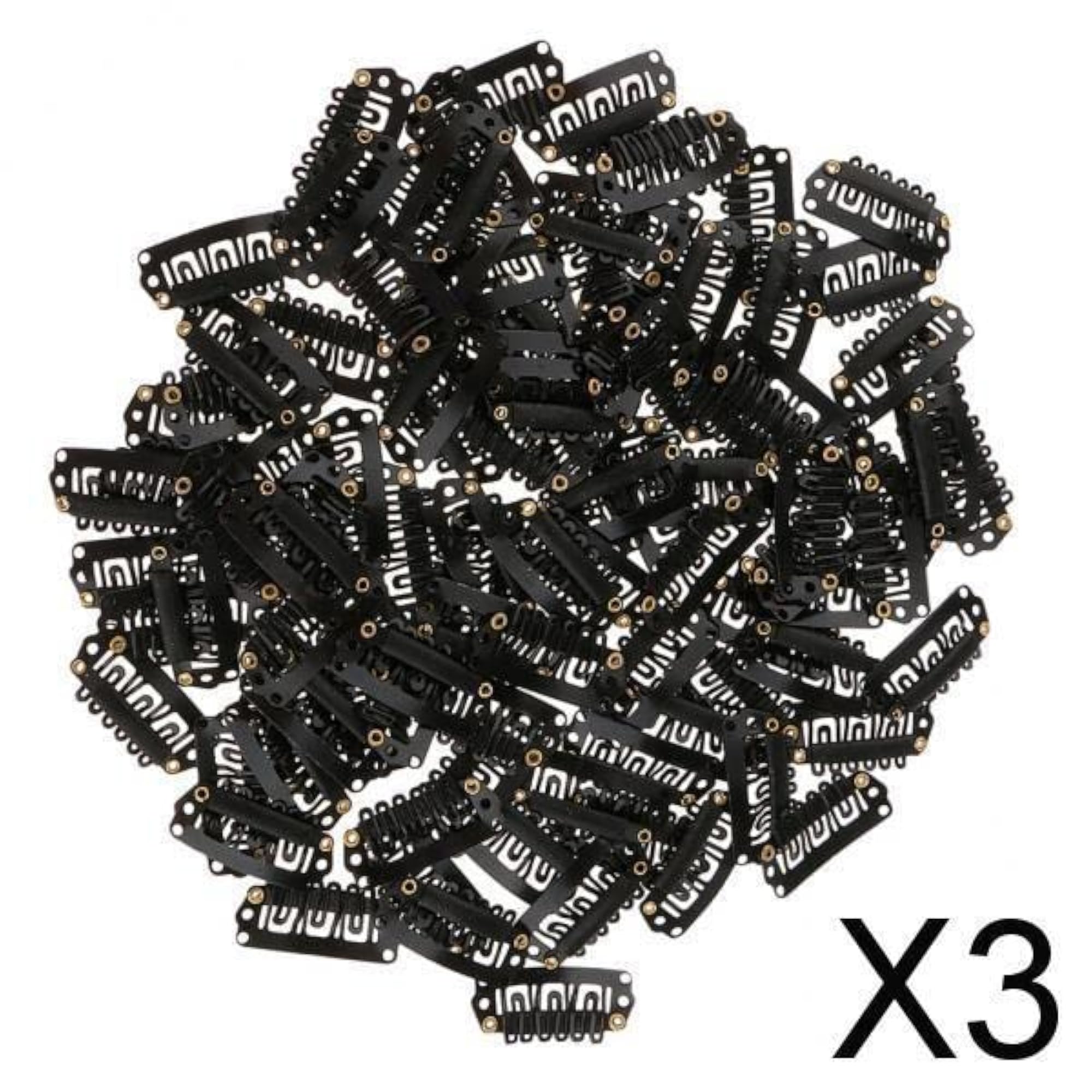 Metal Snap Clips for Hair Extensions, Pack of 100