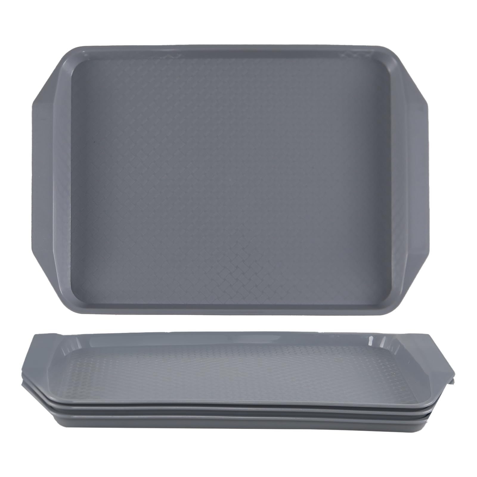 Plateau fast food rectangulaire pour simplifier le service des repas en cafétéria associative