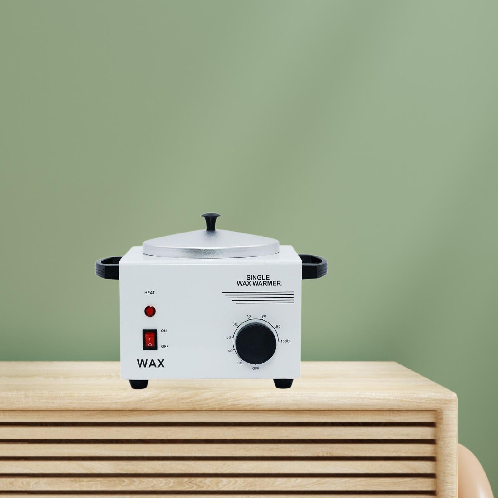 B Baosity Profesional Máquina Calentadora de Cera Eléctrica Calentador de Cera Depilatoria con Olla de Aluminio Y Tapa Apta para Salón de Belleza Spa