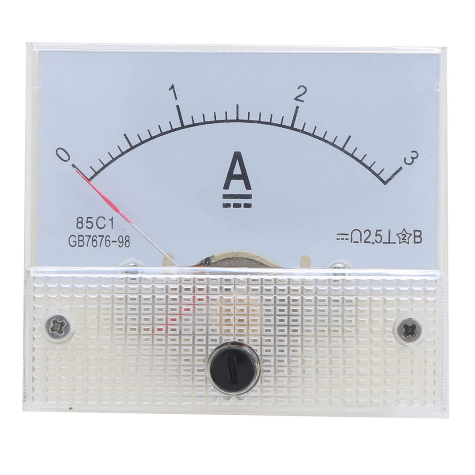 85C1 DC 0 3A Amperometro del Pannello Analogico, Misuratore di Corrente Ad Alta Precisione con Scala Schermata in Seta Trasparente per Armadio di Distribuzione di Potenza