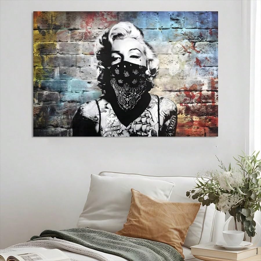 Impression sur toile blonde style gangster pour affiche décoration chambre et salon moderne