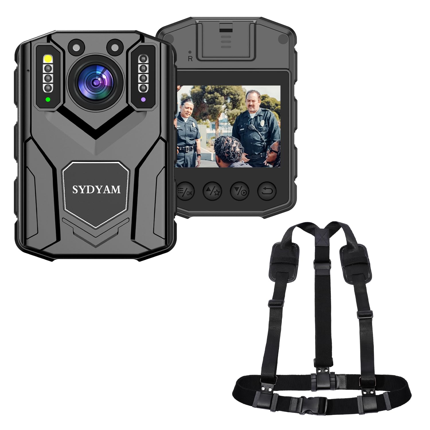 SYDYAM 1440P Body Camera Z5 Bundle with Camera Strap