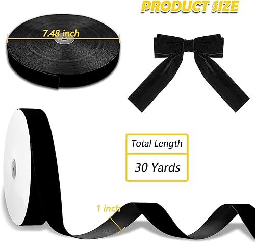 Miniatura 9 de Moukiween Cinta de terciopelo gris de 38 pulgadas x 30 yardas, cinta de terciopelo para envolver regalos, invitaciones, globos florales para el