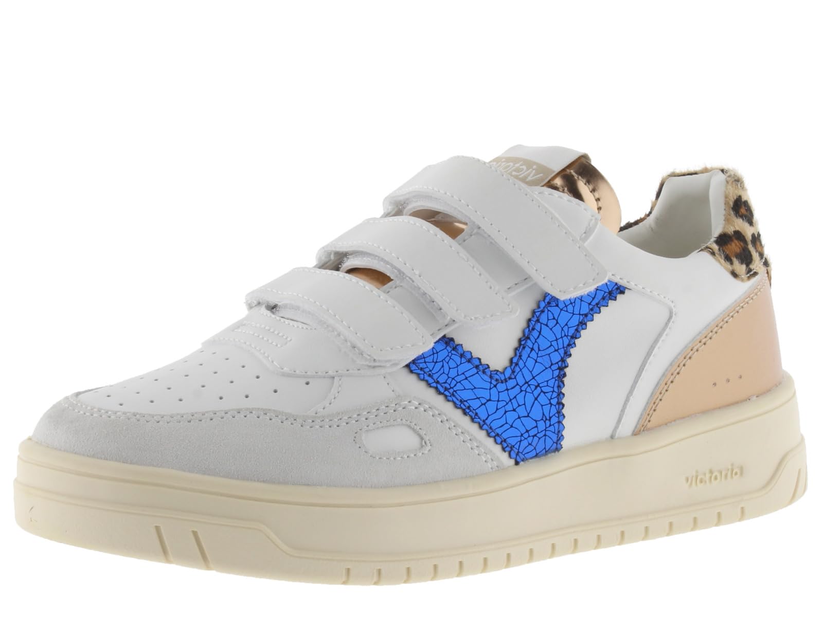Victoria Women's Bleu Trainers Tiras Efecto