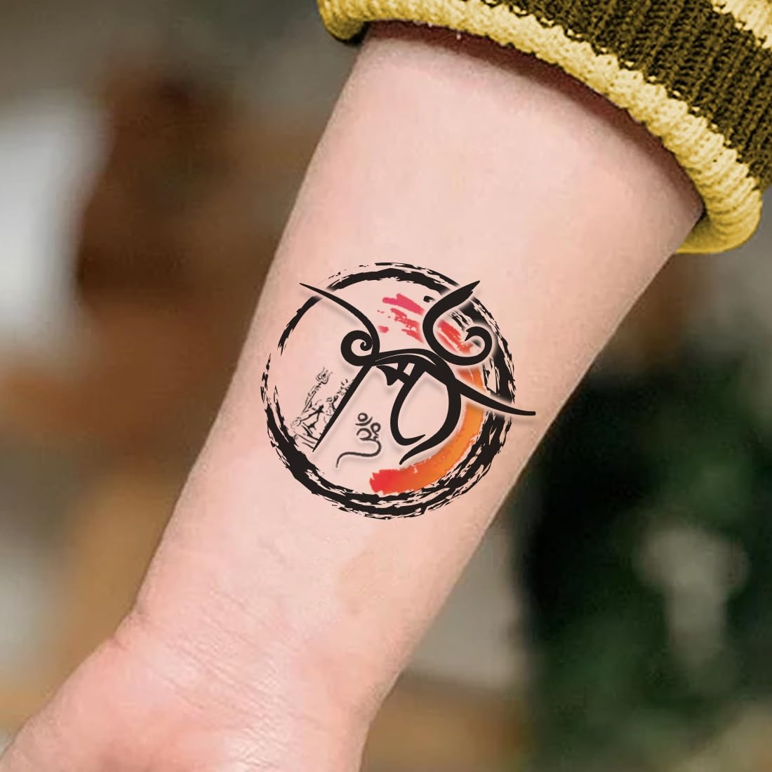 Temporary Tattoowala Shree Ganesha With Om & Mantra Temporary Tattoo For Male and Female Waterproof, skin Care Tattoo sticker 2