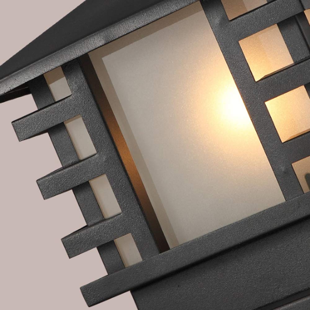 Cortile Luci Paesaggio Prato Luci Quadrato IP55 Lanterna di Vetro per Esterni Impermeabile Lampada da Tavolo da Giardino Lampada a Colonna Villa Recinzione Pilastro Lampada Decorativa Stradale