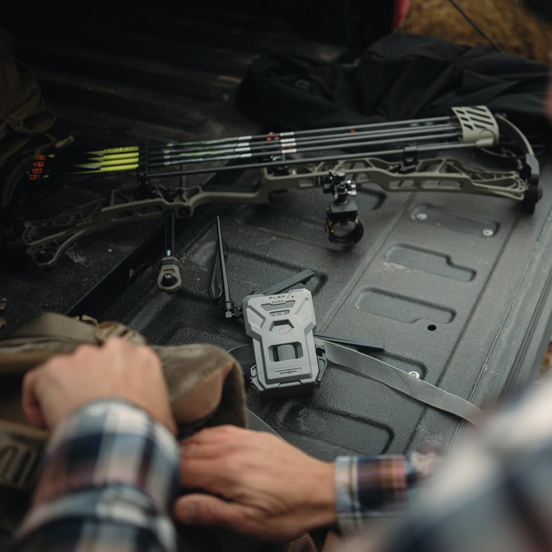 SPYPOINT Flex-Dark Twin Pack 40MP Photos, 1080p Video + Sound No-Glow IR Infrared Motion Activated Security Game Hunting Trail Camera with 32GB SD Card and LIT-22 Twin Rechargeable Batteries