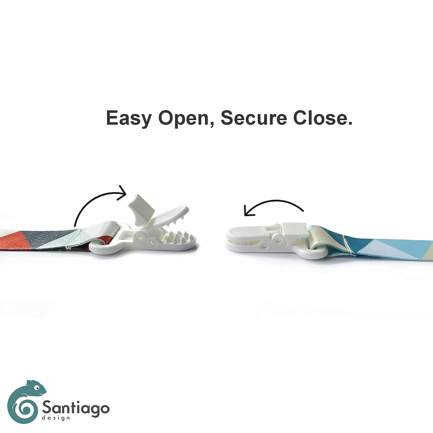 Santiago Design Baby Pacifier Clips Multi Color, 4 Pack Universal Holder Leash for Boys and Girls, Teething Toys Teethers, Baby Necessities : Baby