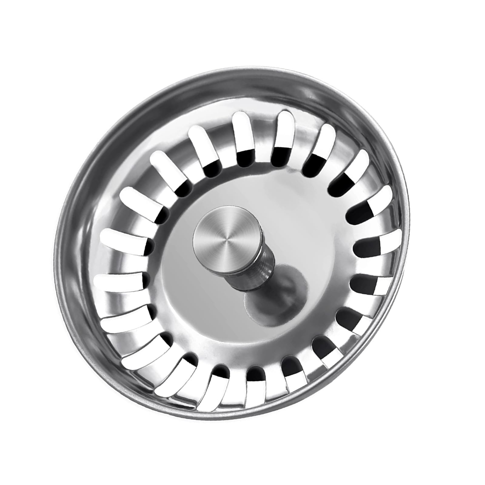 1 Pcs 82mm Kitchen Sinks Bowl Strainer and Plug,Sink Strainer Plugs,Stainless Steel Sink Plug for Kitchen Bathroom Food Hair Catcher Filter Stopper and Prevent Clogs, Bad Smells