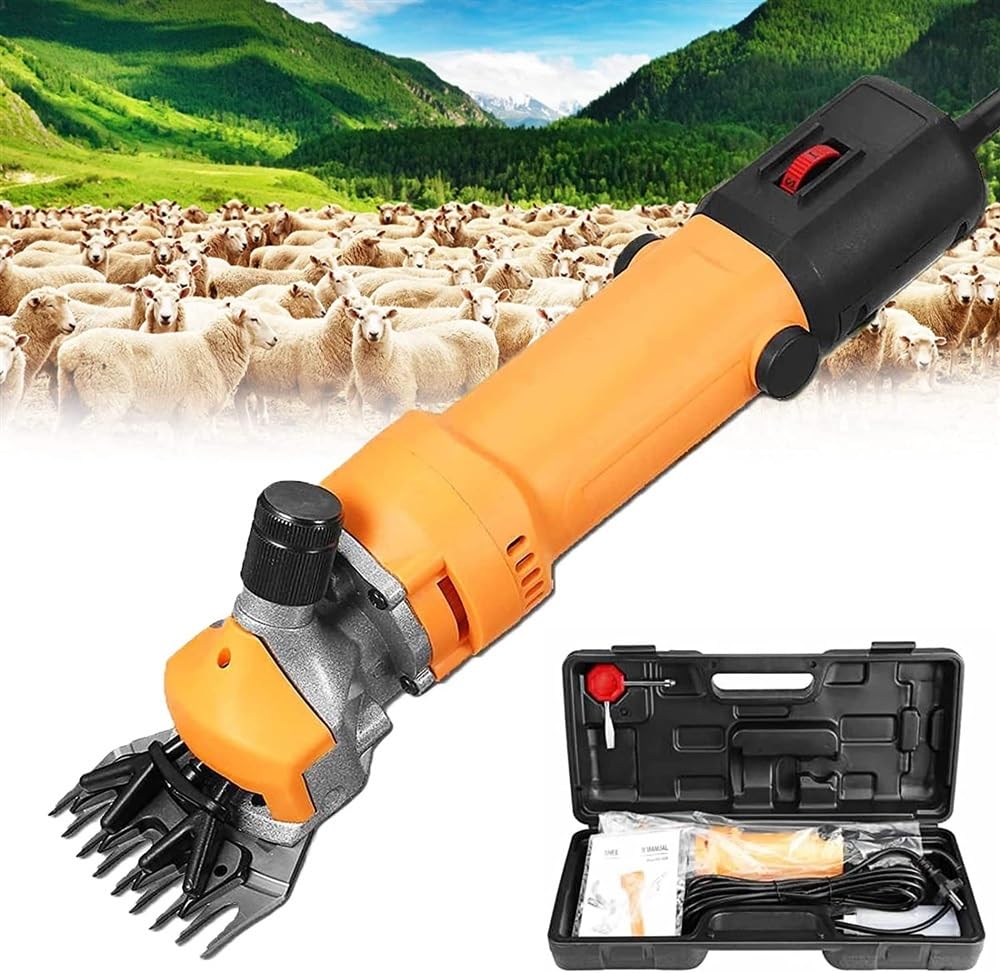 Tosatrici for pecore, tosatrici elettriche professionali, kit for toelettatura animali da 690 W for pecore e capre, tosatrice for bestiame agricolo a 6 velocità regolabili, con custodia for il traspor