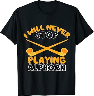Playing Alphorn from Alps Music instrument in Switzerland T-Shirt