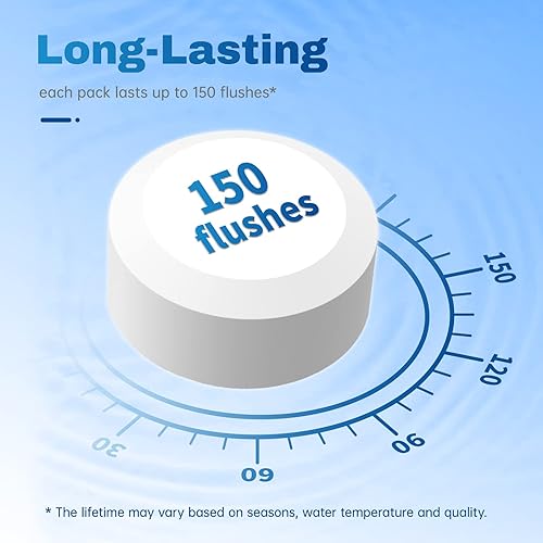 Miniatura 7 de Vacplus Paquete de 50 pastillas limpiadoras de inodoro, limpiadores automáticos de inodoro con blanqueador para desodorizar y descalcificar,