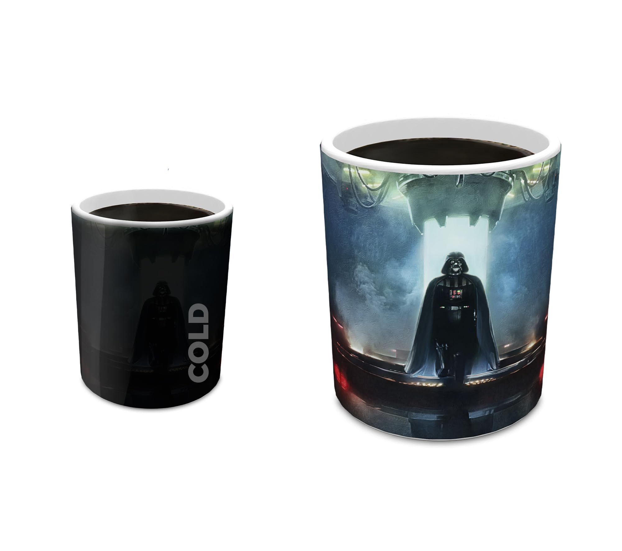 Morphing Mugs Star Wars – Obi-Wan Kenobi – Darkness Has Arrived – One 11 oz Color Changing Ceramic Mug – Image Revealed When HOT Liquid Is Added!