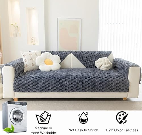 Miniatura 4 de Funda lavable para perros, impermeable, apta para mascotas, suave y antideslizante (gris, 1 unidad36 x 63 pulgadas)