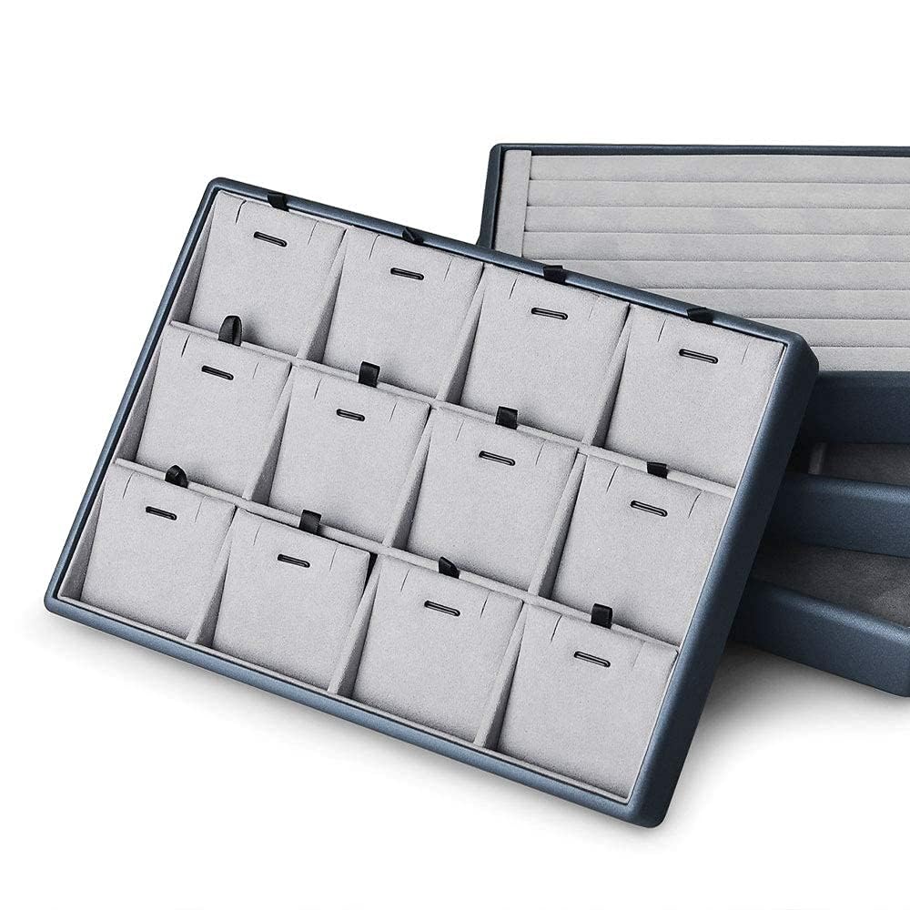 Woodten ジュエリートレイ PUレザー ネックレス ペンダント ディスプレイ 収納 アクセサリートレイ 高級 おしゃれ P06604