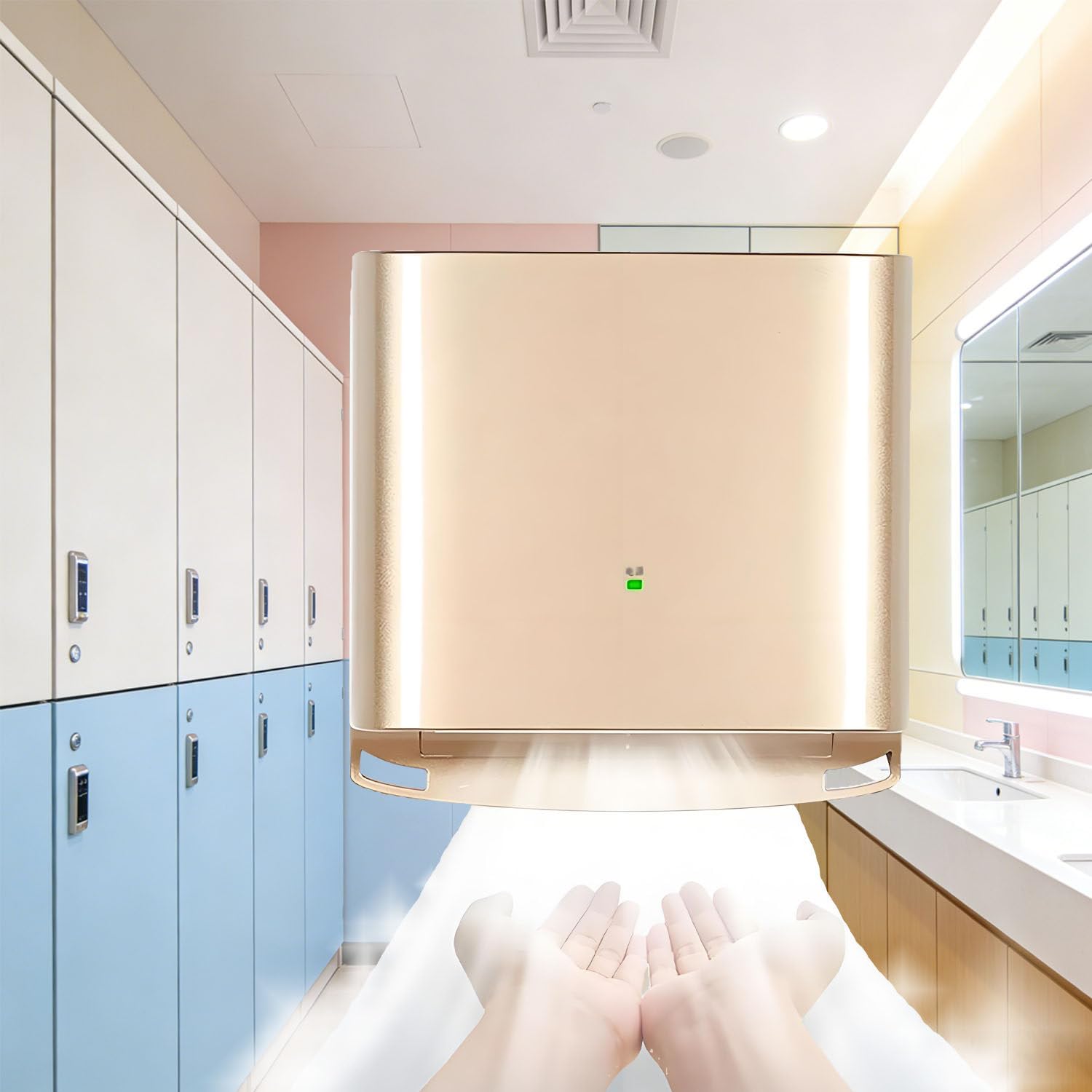 Touchless Hand Dryer, Hand Dryers for Toilets Commercial - 1250W High Speed 80m/s, ABS Housing, Commercial &amp; Household Use, Constant Temperature Mode Gold