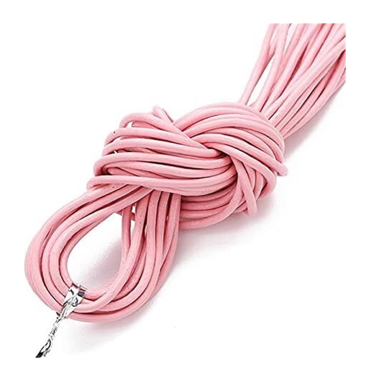 Genuine Round Leather String Cord, Cowhide Leather Cord, Multicolor, 1-3mm, 10 Meters(Pink,1.5mm)