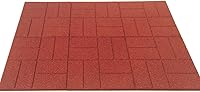 Vista 6 de RevTime Dual-Side Garden Rubber Paver 16"x16" for Patio Paver, Step Stone and Walk Way, Safety Rubber Tile Red (6 PCS per Pack)