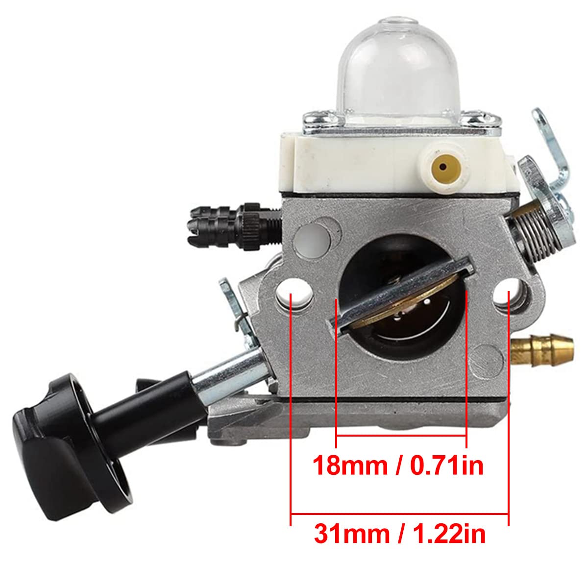 ZAMDOE Vergaserkit für Stihl SH56 SH56C SH86 SH86C BG86 BG86CE BG86Z BG86CEZ Gebläse, ersetzt # C1M-S261B 42411200616 4241 120 0616, mit Zündkerze Kraftstoffleitung