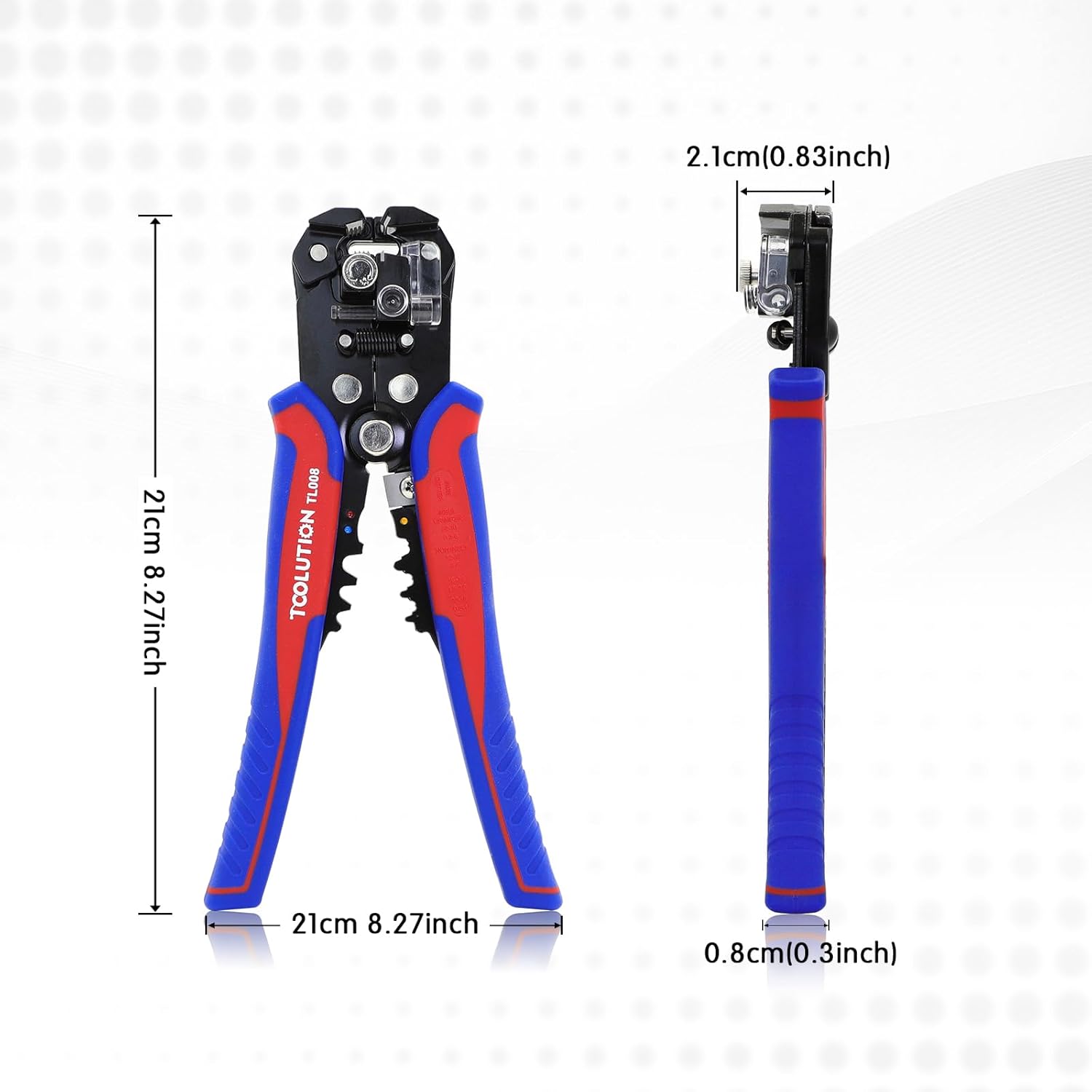 3-in-1 Self-Adjusting Wire Stripper Tool - Heavy Duty Electrical Wire Stripping & Crimping & Cutting Pliers for 10-24 AWG for Electricians, DIY & Automotive Use