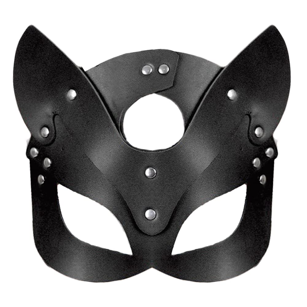 TSLBW Women Leather Cat Mask Masquerade Masks For Women Sexy Half Face Eyemask Venetian Mask Parties Prom Mask Masquerade Ball Mask Cosplay Costume Props Halloween Party Masquerade Carnival