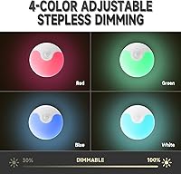 Vista 3 de Luz nocturna LED con sensor de movimiento, luz LED recargable con sensor de atardecer a amanecer, brillo ajustable para dormitorio, armario, pared