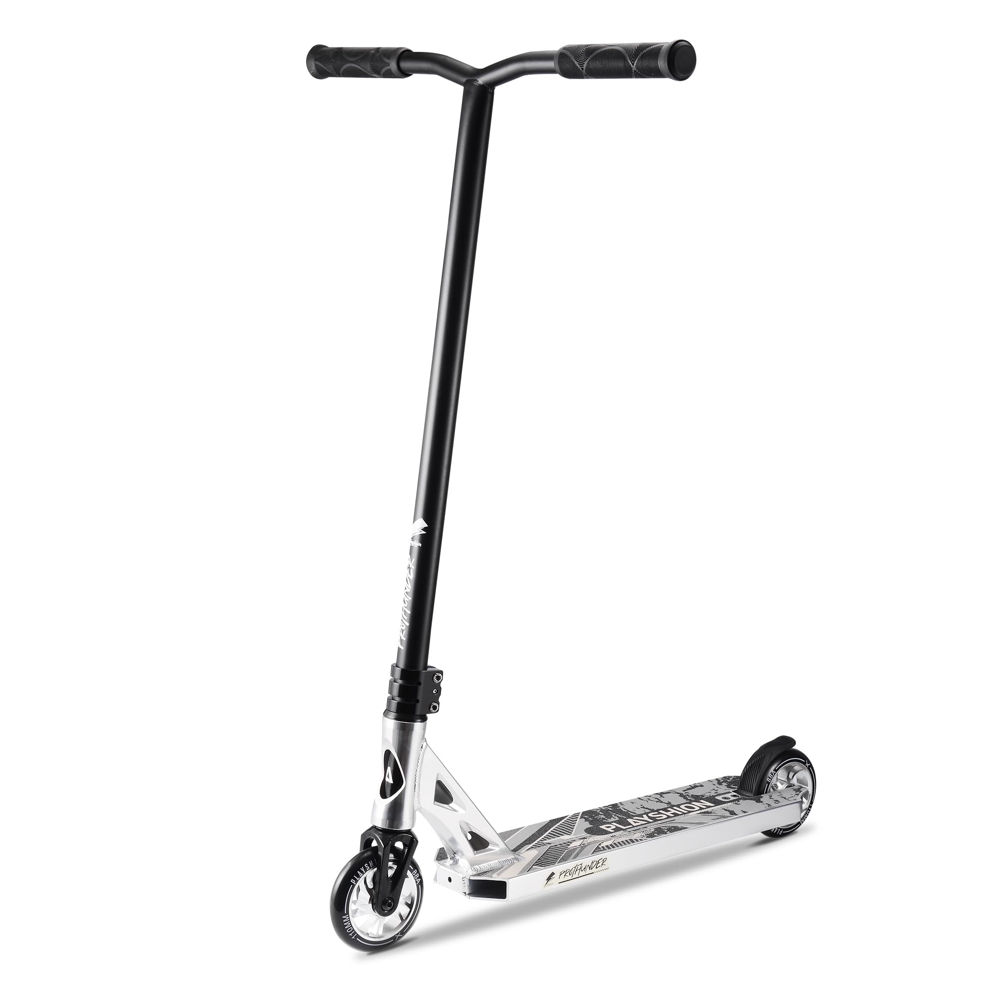 PLAYSHION Pro Stunt Scooter Freestyle Kickscooter für Erwachsene und Kinder mit 110 mm Aluminio Kern Rollen 31 Zoll / 36 Zoll Höhe