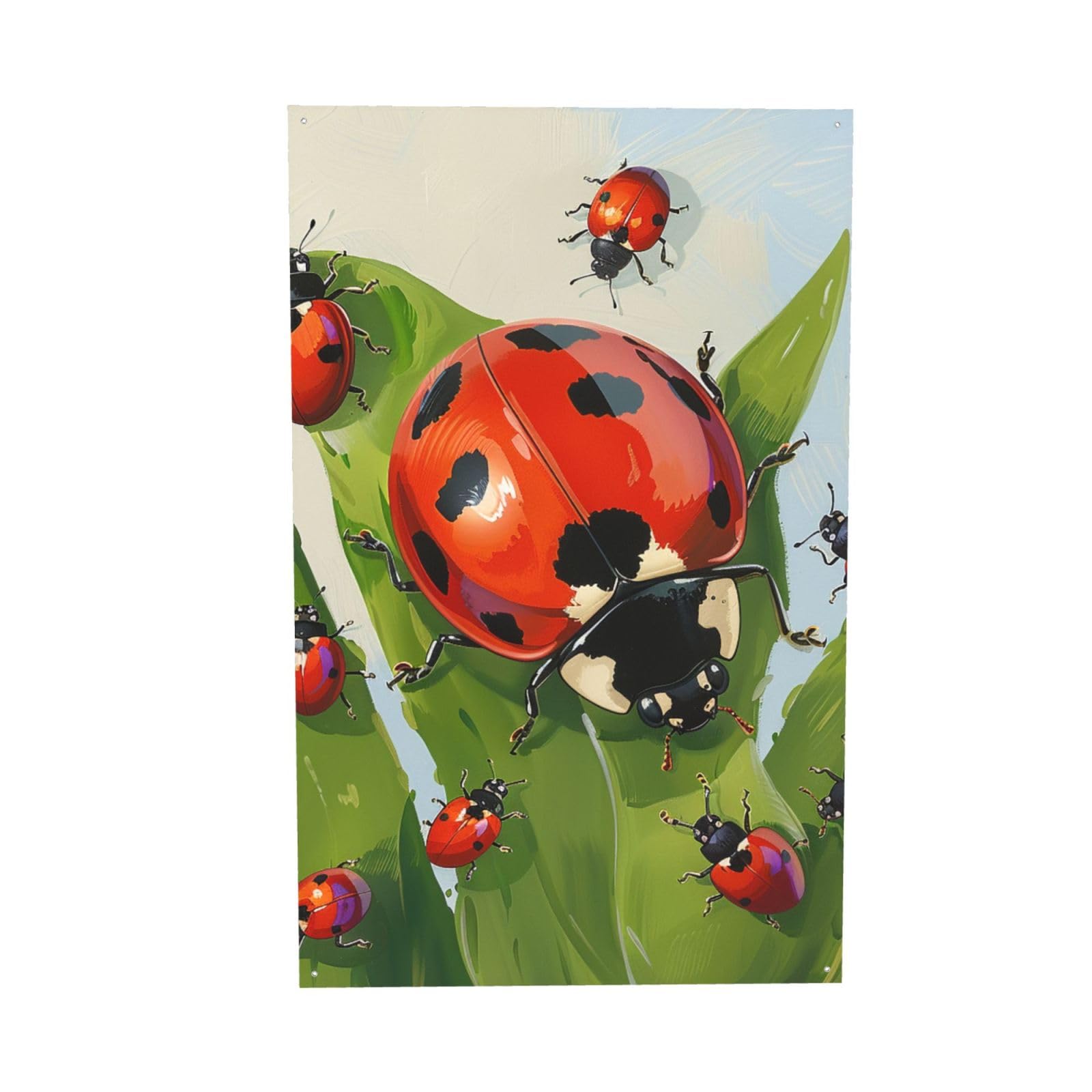 Bannière imprimée coccinelle, cadeau original pour dortoir