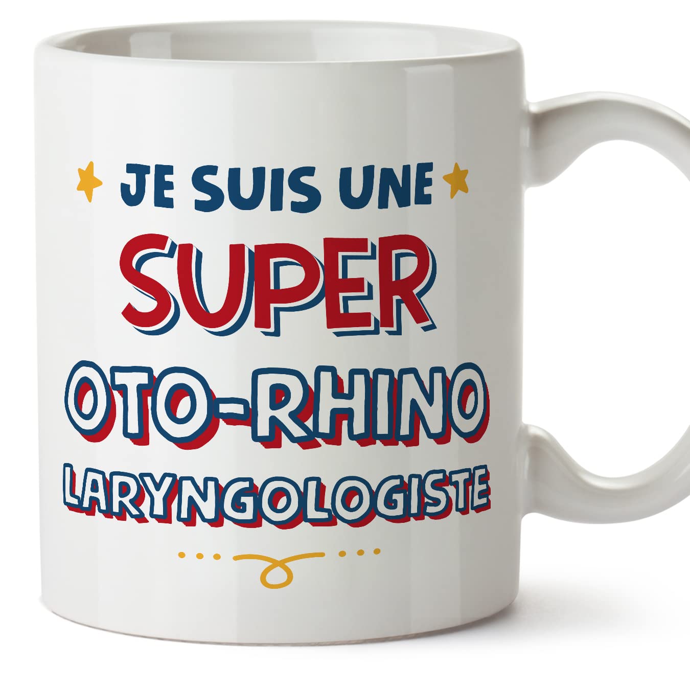 MUGFFINS Otolaryngologist Woman Mug - in French - Je Suis Super - Funny Gift for Colleagues - Ceramic 11oz Mug — image 1