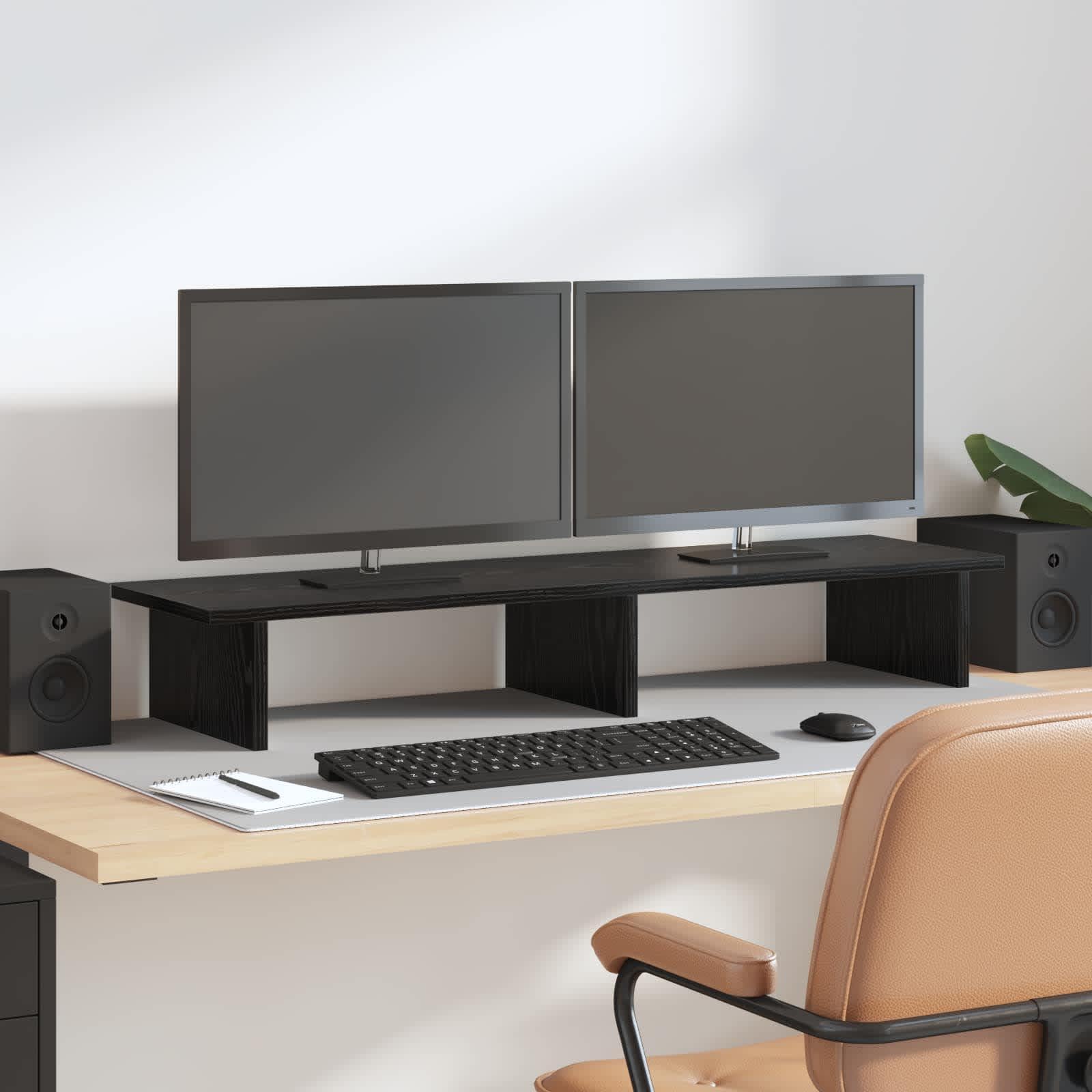 Supporto per monitor, rialzo in legno, 100 x 27 x 15 cm