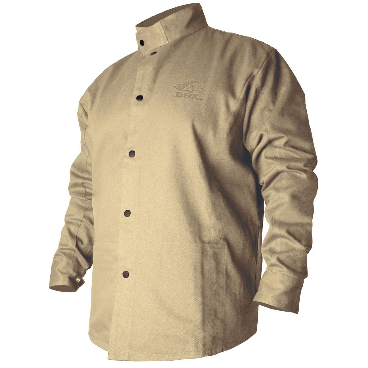 BSX BXTN9C Khaki Fire Resistant Cotton Welding Jacket,