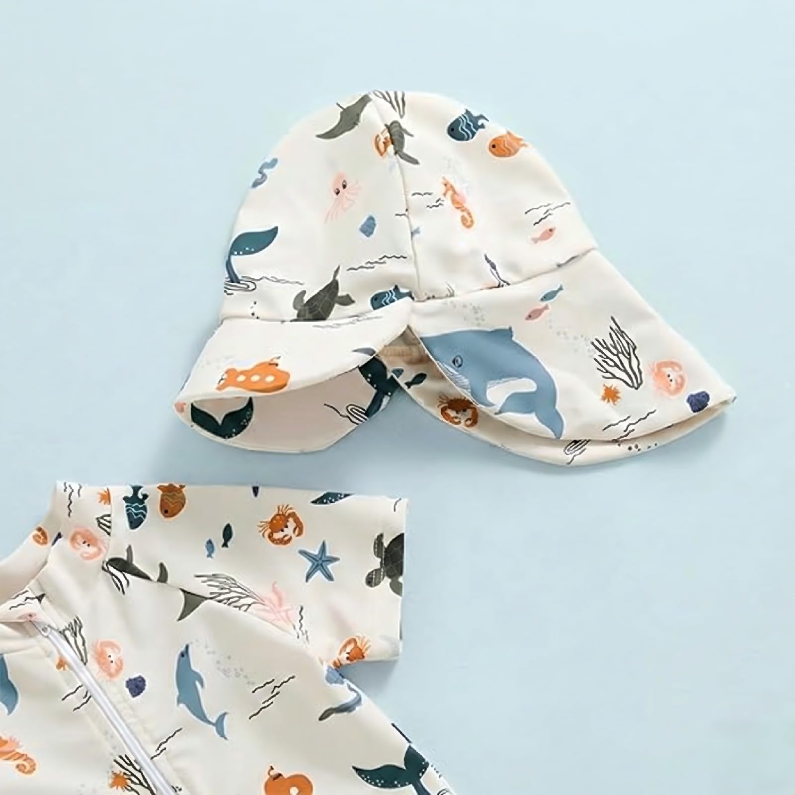 JiAmy Baby Badeanzug Einteiler Kurzärmel uv Kleidung für Kleinkind Junge Mädchen 3 Monate-3 Jahre