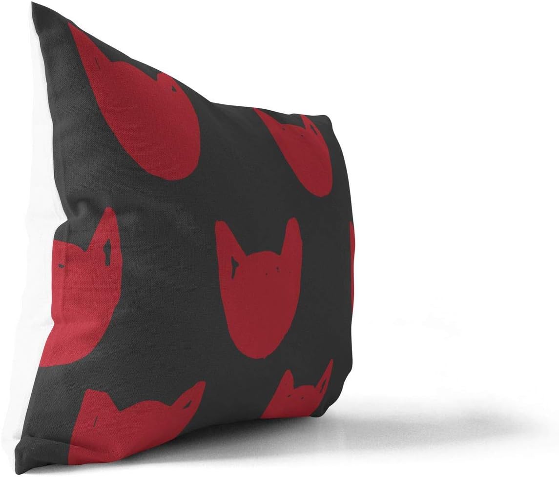 BonaMaison Decorative Cushion Cover, Red Black Throw Pillow Covers, Home Decorative Pillowcases for Livingroom Sofa, Bedroom - Image 3