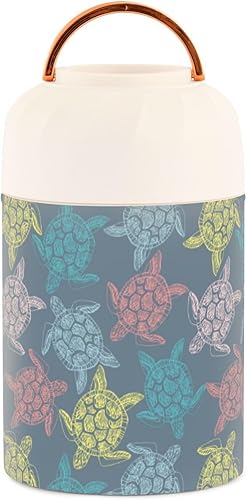 Miniatura 2 de Turtles Food Jar with Spoon Stainless Steel Vacuum Insulated Food Container 17 oz Food Flask for Hot Food