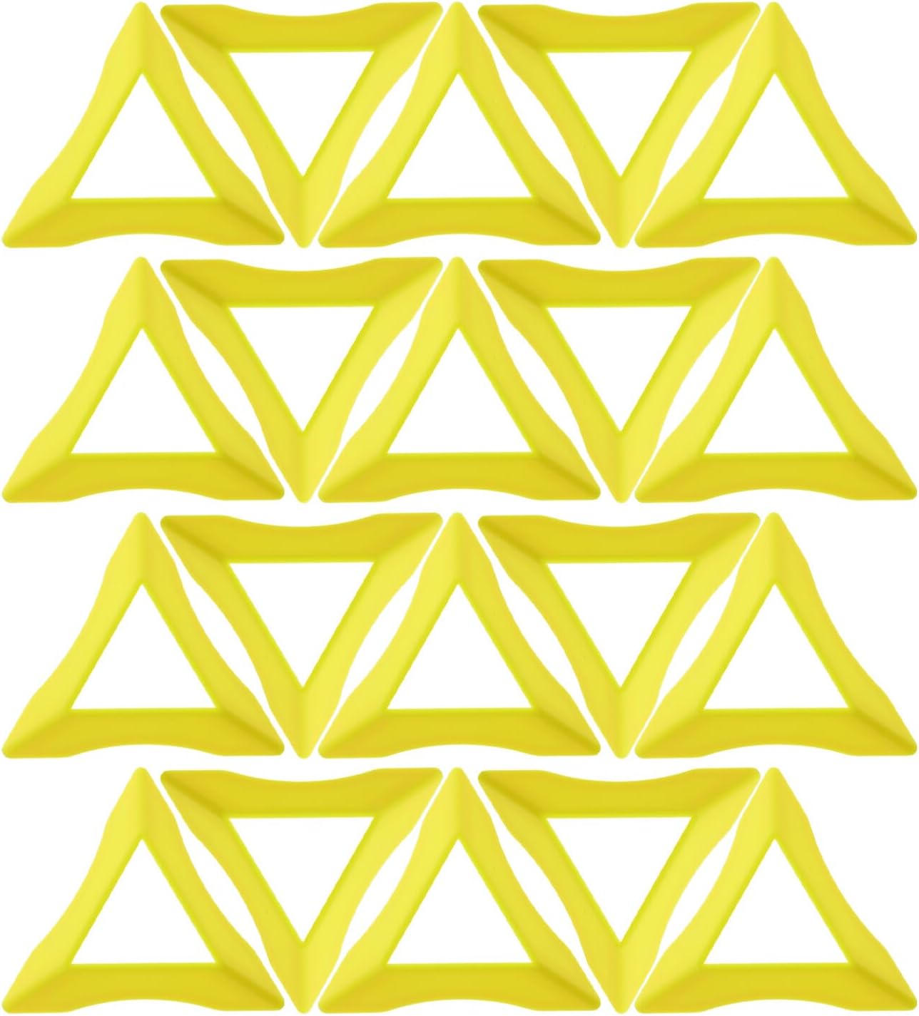 20pcs Yellow Triangle Cube Stand for Phones Tablets Home