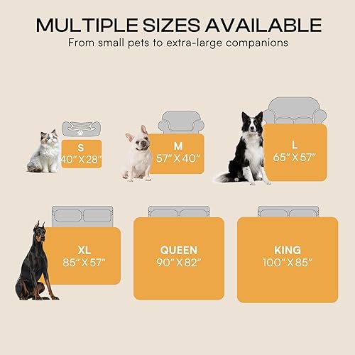 Miniatura 8 de Luciphia Mantas Impermeables para Mascotas para Cubierta de Sofá Cama a Prueba de Líquidos y Orina Lavable Suave Esponjosa Manta Grande para Perros