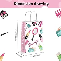 Vista 3 de gisgfim 12 piezas de bolsas de regalo, golosinas y favores para fiesta de spa y maquillaje con temática de spa para cumpleaños de niñas, bolsas