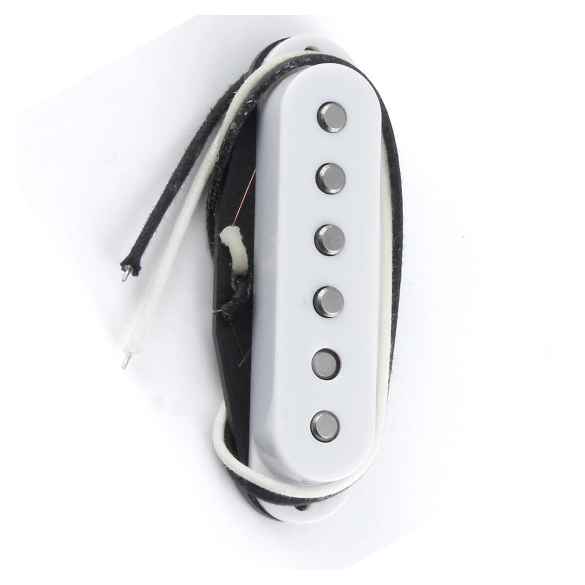 1 Alnico 5 Gitarren Single Coil Elektro Tonabnehmer Mit Verschachtelten Magnetpolen Vintage(White Bridge)