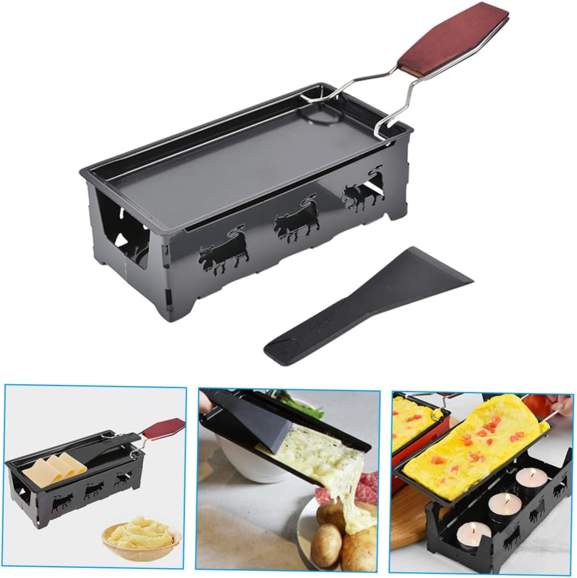 Mini Non-stick Baking Pan Set Griddle Small Baking Sheet Wire Rack Toaster Oven Pans Non-stick Sets Grill for Stove Top