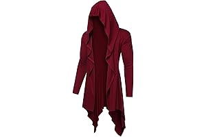 Red Contrast Color Cardigan for Men