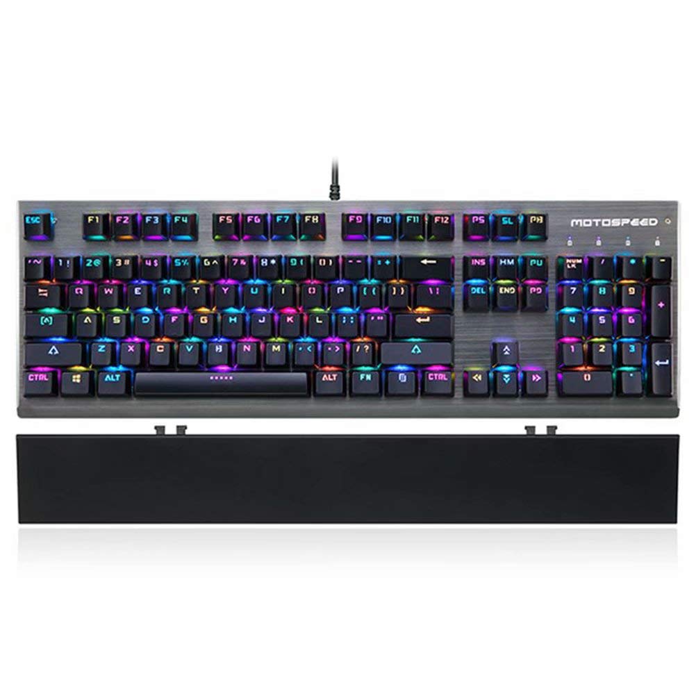 Meccanico tastiera USB Wired Gaming tastiera blu/nero interruttore con 18 modalità di retroilluminazione per Desktop del computer portatile del giocatore