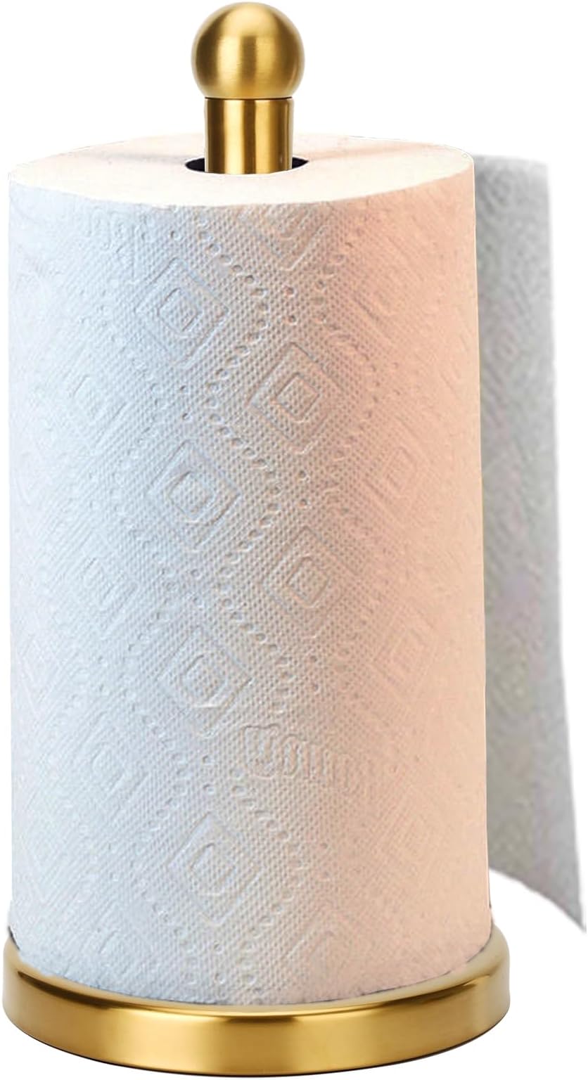 Paper Towel Holder Stand with Sturdy Base Fits Standard