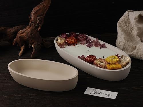 Miniatura 4 de Molde para recipiente de vela, forma de barco, cemento, bricolaje, suculentas, plantación, maceta, molde de silicona, molde de bandeja de