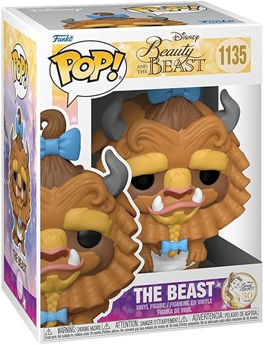 Miniatura 2 de POP Disney: La Bella y la Bestia - Figura de vinilo Funko de Bestia con rizos (paquete con funda protectora de caja compatible), multicolor, 3.75