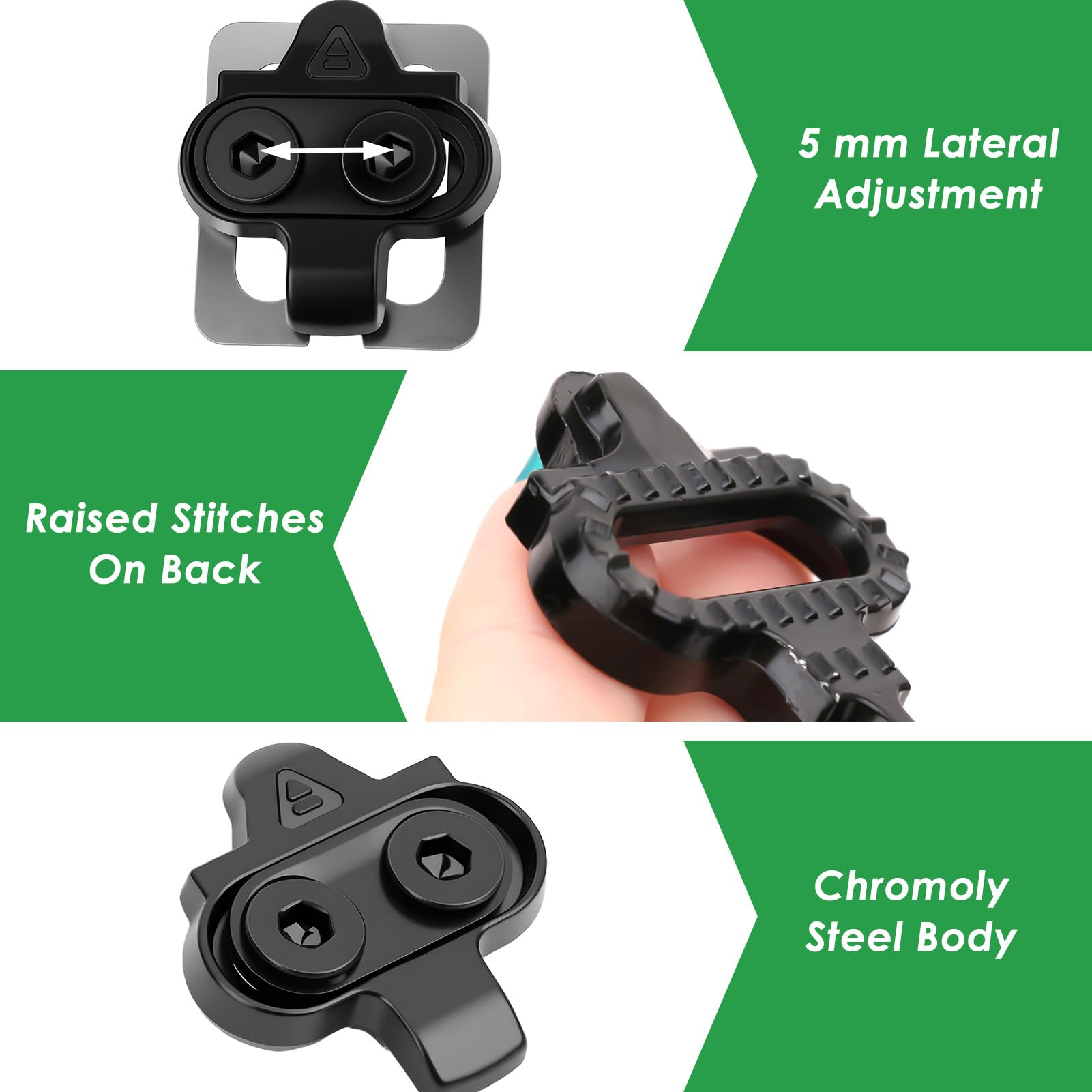 Cleats de bicicleta con placas antideslizantes compatibles con pedales Shimano MTB SPD (SH51) para Cleats Shimano SPD para entrenamiento en interiores, ciclismo al aire libre y commuting