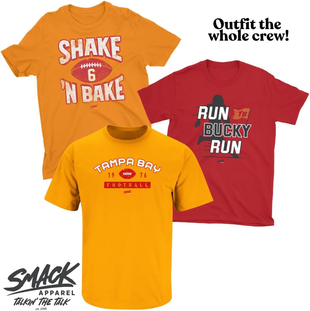 Smack Apparel Tampa Bay Football T-Shirt for TB Football Fans (SM-5XL) - Unisex-Adult, Yellow, 5XL - Image 5